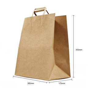 Recyclable Kraft Paper Bag With Custom Logo Lamination Handled for Clothing Food Take Away & Gift <b>Packaging</b> - Product Image 4