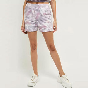 Women Tie Dye Shorts Casual Elastic Waist Soft Fabric <b>Lounge</b> Summer Loose Fit Fitness Shorts Wholesale - Product Image 1