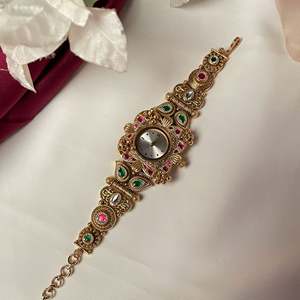 Maanvi Antique Designer Brass Watch Bracelet - Product Image 1