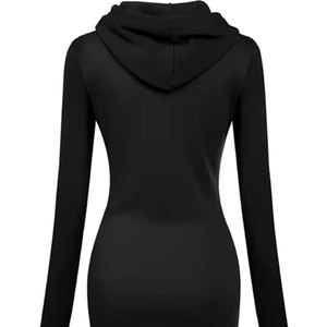 Vestido con Capucha Transpirable de Talla Grande para Otoño y Primavera, con Bolsillos Largos, Ecológico y a la Moda, Sudadera Informal para Mujer - Product Image 5