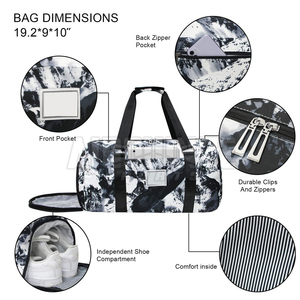 Bolsa de Viaje Deportiva Grande de Cuero Personalizada, Bolsa de Viaje de Fin de Semana Resistente y de Gran Venta para Hombres - Product Image 3