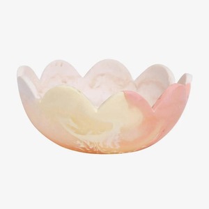 Elegant Floral Epoxy Resin Bowl Handmade Round Decorative Serving Dish for Fruit Salad Kitchen <b>Table</b> Home Decor - Product Image 1