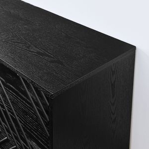 Buffet de style farmhouse à 60,5 pouces avec étagères réglables, motif géométrique moderne du milieu du siècle, avec rangement - Product Image 6