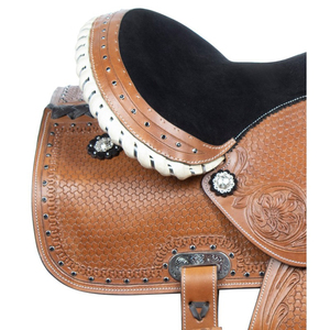 Couverture de selle de cheval western de haute qualité en cuir premium et coton, tailles et couleurs personnalisées, fabriquée au Pakistan, pour selle Visitor - Product Image 4