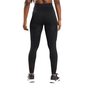 High Waist Seamless Yoga Leggings Full Length Black <b>Mesh</b> Detail Breathable Athletic <b>Pants</b> Women Workout Fitness Training - Product Image 3