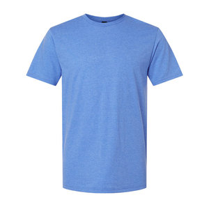 T-shirt décontracté à manches courtes pour homme, col rond, tricoté, coupe classique, couleur unie bleu 2027 - Product Image 6