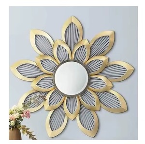 Miroir mural rond en métal doré le plus vendu, style bohème, art décoratif encadré - Product Image 2