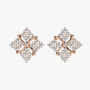 Diamond Stud <b>Earrings</b> with Screw <b>Back</b> Certified Round Brilliant Round Cut Iced Out Cute Luxury <b>Earrings</b> Set for Women's - Product Image 1