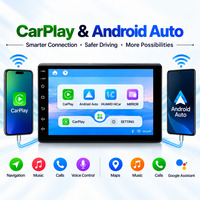 HANTUE Autoradio 9 pouces pour voiture, autoradio Android, autoradio stéréo, lecteur DVD de voiture, CarPlay sans fil universel, GPS, WiFi, DSP, Bluetooth