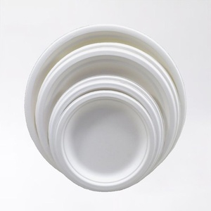 Vajilla Ecológica Desechable para Fiestas, Platos Redondos de 6 Pulgadas de Bagazo de Caña de Azúcar, Aptos para Microondas, para Catering, Sostenibles - Product Image 1