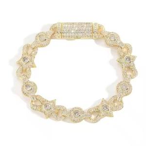 Bracelet de luxe en moissanite de qualité supérieure, style hip-hop, chaîne cubaine sertie de diamants, idéal pour mariage, fête, anniversaire - Product Image 3