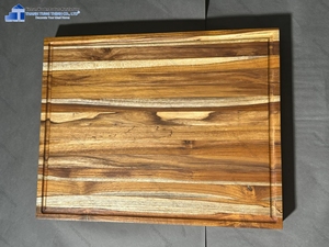 Planche à découper rectangulaire en teck, grande taille, surface antidérapante, emballage en une seule pièce, fabriqué au Vietnam - Product Image 1