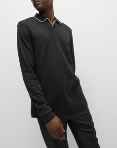 Polo pour homme de qualité supérieure fabriqué par OEM, piqué 50% coton/50% polyester, 220 GSM, logo brodé personnalisé, col en V, couleur au choix - Product Image 5