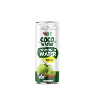 Wholesale Free Sample Coconut Water Matcha Flavor 320ml Slim Can OEM ODM Private Label Beverage Manufacturer Vietnam - Product Image 1