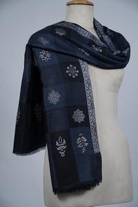 Écharpe VIC en cachemire et laine fine Chinar Jk Booti, 70x200 cm, pour femme, hiver, respirante, ethnique indienne et pakistanaise, usage quotidien et extérieur - Product Image 5