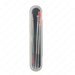 OEM Customized 4 Pcs Stainless Steel Acne Removal <b>Tool</b> Set Blackhead Comedone Extractor Kit with Case Wholesale Supply - Product Image 3