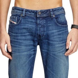 Pantalones Vaqueros Rectos con Cinturón para Hombre, de Alta Calidad, Ligeros, con Logotipo Personalizado, Corte Regular, Teñido en Prenda, Último Estilo, Color Sólido - Product Image 2