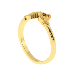 AJRETAIL Bague de promesse incassable en or jaune 14 carats pour femme, taille 5, 0,56 g d'élégance et de luxe - Product Image 4