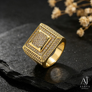 Square Moissanite Sterling Silver Hip Hop Gold Plated Prong Setting <b>Ring</b> <b>Iced</b> Out Geometric Unisex Wedding Party Jewelry - Product Image 4