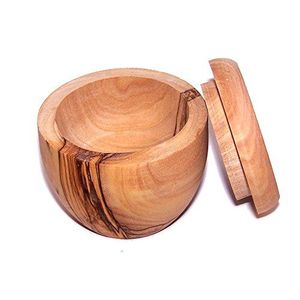 Boîte de rangement pour sel et poivre en bois de teck, forme et taille personnalisées, écologique, passe au lave-vaisselle et au four, qualité supérieure, ustensiles de cuisine, bol à épices - Product Image 3
