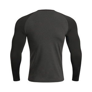 Streetwear Latest Design <b>Men</b> <b>Compression</b> <b>Shirt</b> Solid Color Breathable Gym Fitness Slim Fit Performance Athletic Wear - Product Image 6