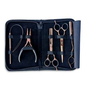 Kit d'outils pour extensions de cheveux en métal doré avec brosse à boucles et pince à micro-perles - Product Image 5