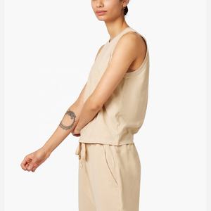 Wholesale New Summer Women 2 Piece Sets Tracksuit Sexy Solid Color Sleeveless Lady Swear Suit - Product Image 5