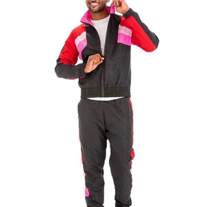 New Arrival High Quality 100% Cotton Eco-Friendly Windbreaker Set Factory Supplier Drawstring Jacket Trouser Sports <b>Tracksuit</b> - Product Image 1