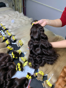 Super Double Drawn Top Trending Vietnamese Hanoi Virgin Human Hair Bulk 100g No Tangle Natural Straight Strong Silky <b>Bleached</b> - Product Image 2