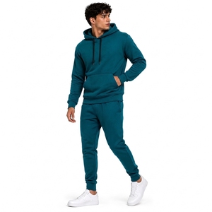 Ensemble survêtement homme en coton (hoodie et pantalon de jogging) – Fournisseur d'usine de vêtements personnalisés en gros - Product Image 5