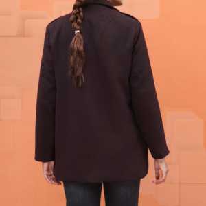 Abrigo de lana marrón para mujer PW4325 hecho de lana y mezclas - Product Image 1