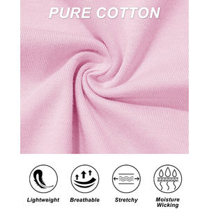Camisetas de algodón 100% para mujer, cuello redondo, informales, transpirables, de secado rápido, de color liso, para gimnasio, deporte, correr, yoga, ¡en oferta! - Product Image 5