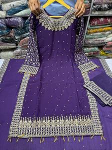 New chiffon plazo Original 3 <b>pc</b> <b>set</b> eid collection - Product Image 4