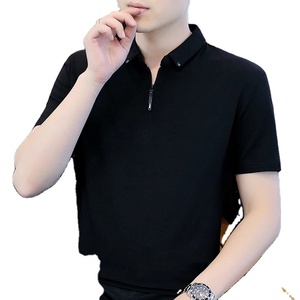 Polo d'été décontracté de couleur unie pour hommes 100% toile de polyester 2025 Street Style Slim-Fit Sports de plein air Parfait! - Product Image 4