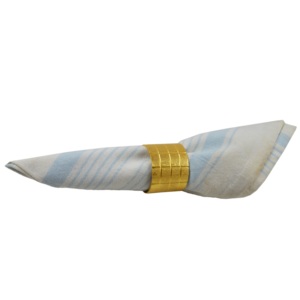 Anneau de serviette en métal de forme ronde avec finition plaquée or, pour la décoration d'événements, de fêtes et de traiteurs - Product Image 1