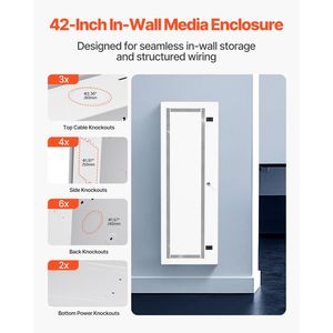 Armadio Strutturato per Media da 42 Pollici con Porta Ventilata a Cerniera e Gestione Cavi per Uso Dati - Product Image 4
