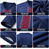 Maillot d'entraînement de football personnalisé à manches longues, sublimé, léger et respirant, pour équipe, OEM, marque privée, vêtements de sport