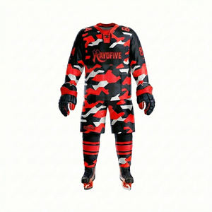 Maillots et ensembles uniformes de hockey sur glace pour adultes, conçus sur mesure par les fabricants, avec logo personnalisé, pour l'entraînement et les sports de plein air. - Product Image 3