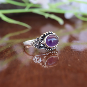 Purple Amethyst <b>Ring</b> Celestial Jewelry Natural Amethyst <b>Statement</b> <b>Ring</b> - Product Image 1