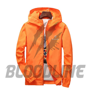 BLOODLINE Veste coupe-vent unisexe verte à manches longues, impression par sublimation, toutes saisons, vêtements d'extérieur pour adultes - Product Image 1