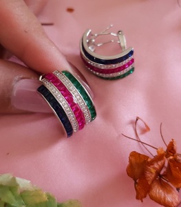 Elegantes pendientes Kundan auténticos, pendientes chapados en oro de la mejor calidad para mujeres, ropa tradicional, ropa de boda, para mujeres y niñas. - Product Image 2