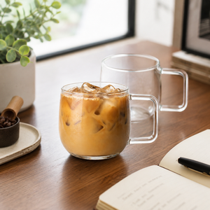 Tasse à café en verre borosilicate artisanal de 500 ml, tasse à thé, tasse à espresso sans plomb, tasse à latte, en vrac - Product Image 5