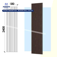 Panneau acoustique en lattes de bois standard prêt à l'emploi, réduction de l'écho, résistant aux rayures, pour mur de salle de théâtre, salon, chambre à coucher