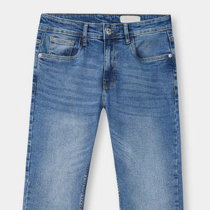 Jean droit extensible confortable pour homme en denim, séchage rapide, respirant, style urbain, léger, prix compétitif, idéal pour les fêtes et les activités de plein air - Product Image 6