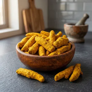 Raíces de Cúrcuma Naturales Frescas, Rizomas Enteros, Especia Cruda para Cocinar, Suministro de Exportación SHREE EXIM IMPEX India - Product Image 3