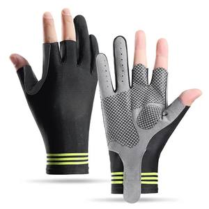 ถุงมือปั่นจักรยานแบบครึ่งนิ้ว หนังตาข่าย ป้องกันรังสียูวี กันลื่น ระบายอากาศได้ดี สวมใส่สบาย - Product Image 2