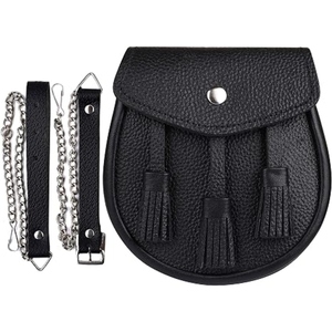 Sacoche de kilt écossais sur mesure en cuir véritable, pochette traditionnelle celtique décorative en cuir gaufré, vente en gros OEM - Product Image 5