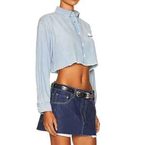 Top de Mezclilla para Mujer, Moderno, Elegante, Casual, Cómodo, Premium, Duradero, Suave, a la Moda, Único - Product Image 3