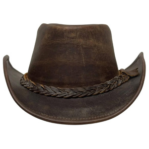 Sombreros Vaqueros de Cuero Genuino para Hombre y Mujer, Nueva Moda Ecuestre, Sombrero Vaquero de Cuero con MOQ Bajo - Product Image 2