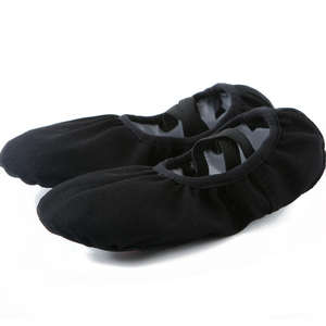 Nouvelles chaussures de ballet en cuir souple pour femmes, doublure en coton confortable, semelle fendue pour la scène - Product Image 4